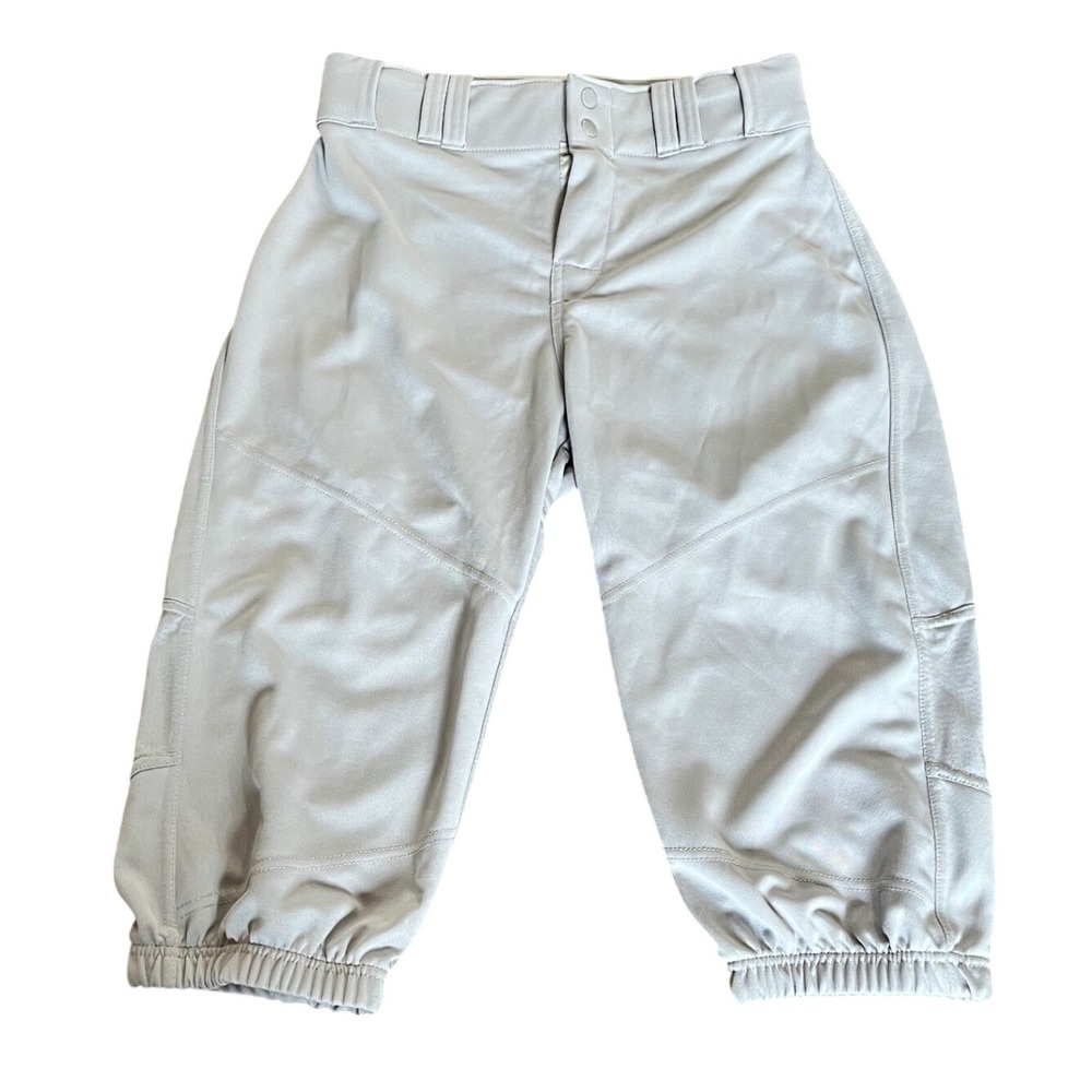 Alleson Athletic Baseball Pants Men Grey Knicker Style Uniform M